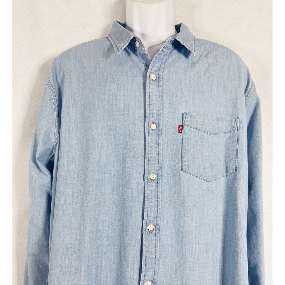 Levi's Men's Classic Shirt Men's XXL Blue The Sunset One Pocket Button Up New - Picture 2 of 13
